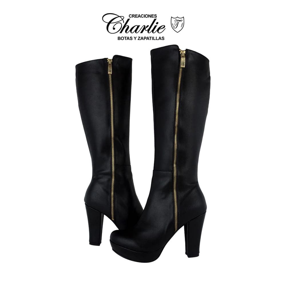Bota 710 Negro de Creaciones Charlie, botas y botines para dama - foto 2