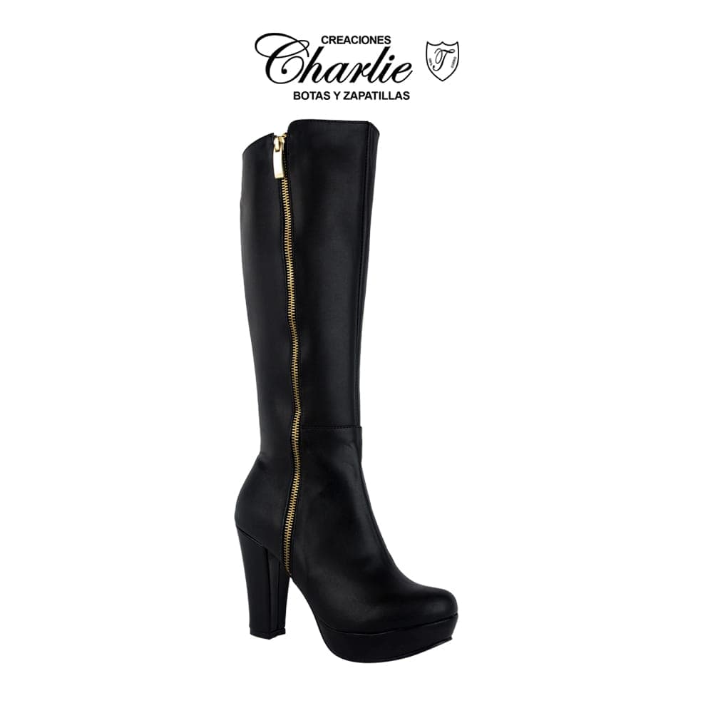 Bota 710 Negro de Creaciones Charlie, botas y botines para dama - foto 3